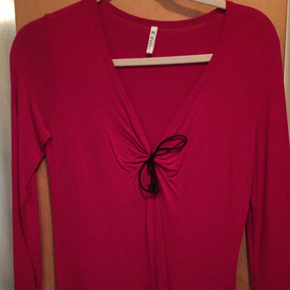Red long sleeve dress